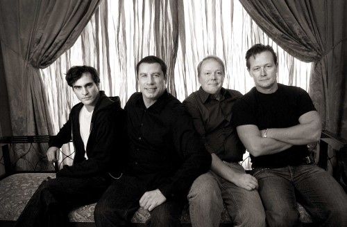 Joaquin Phoenix, John Travolta, Jay Russell and Robert Patrick, left to right, visit Dallas, Texas, on a movie promotion tour. Joaquin Phoenix, John Travolta, Jay Russell and Robert Patrick, left to right, visit Dallas, Texas, on a movie promotion tour.